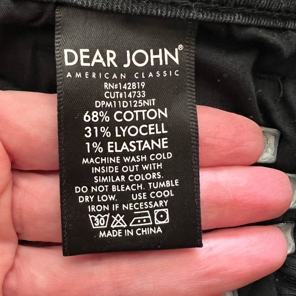 Dear John High Rise Gisele Skinny Jean - Color Black Size 26 - Picture 7 of 9